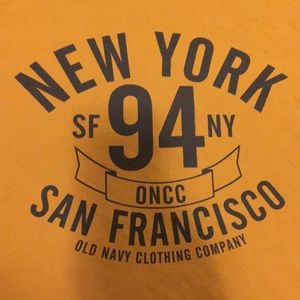 mustard yellow tee shirt